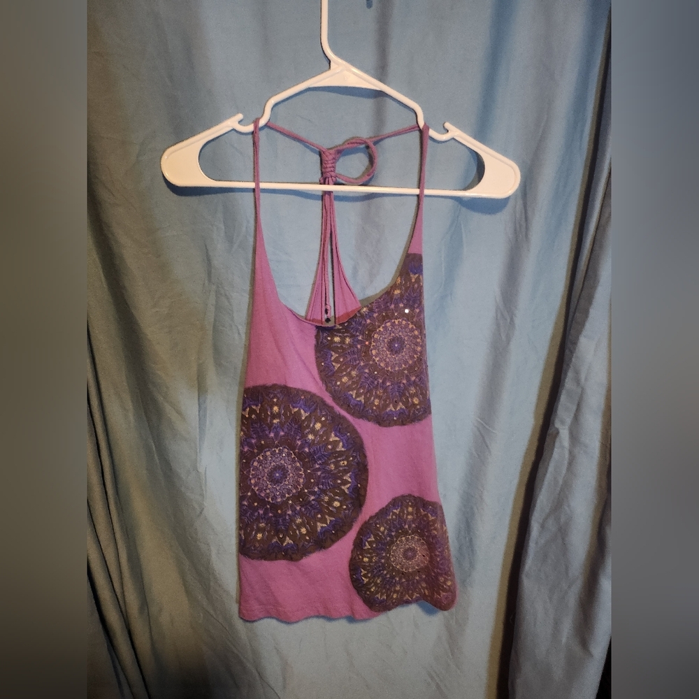 Ransom Pink Crop Backless Tank Top